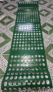 dây băng tải pvc xanh 5mm đục lổ oval Kim Ngân Thịnh